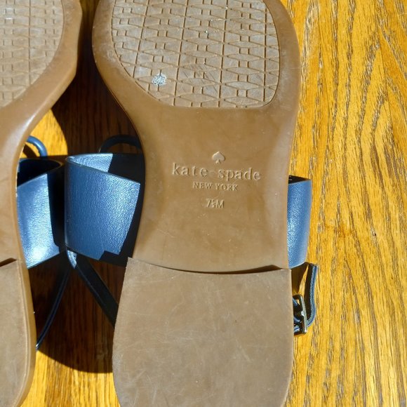 Kate Spade Navy Blue Thong Sandals - Picture 9 of 16